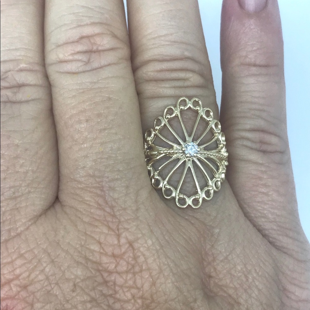 NWT .10 ctw diamond in 14 kt YG handmade by me - Picture 5 of 8